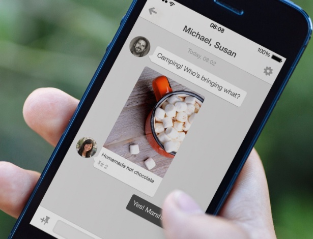 Divulgação Rede social Pinterest estreia opção que permite ter conversa com até dez pessoas