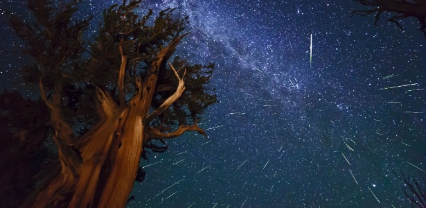 Chuva de meteoros Perseidas em 2013, na Califórnia (EUA)