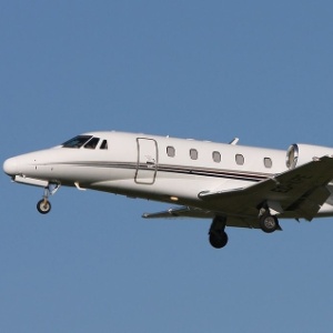 modelo Cessna 560XL, prefixo PR-AFA, mesmo modelo que transportava o candidato do PSB à Presidência, Eduardo Campos