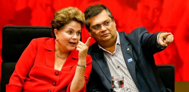 Presidente Dilma Rousseff e o governador do Maranhão, Flávio Dino