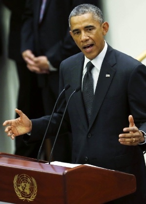 Barack Obama discursa em assembleia da ONU, na quinta-feira (25)