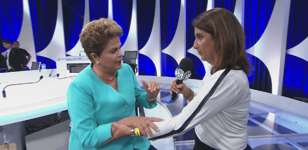 Dilma passa mal ao final de debate do UOL, SBT e Jovem Pan - Reprodução/SBT