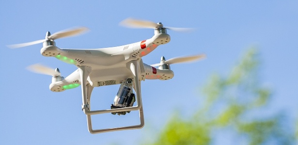 Drone usado pela incorporadora Patriani para fazer imagens da futura vista de imóveis em Santo André (SP)