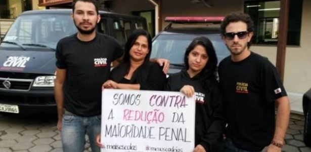 Um grupo de investigadores e funcionários da Polícia Civil de Ouro Preto (MG) lançou nesta semana uma campanha independente contra a redução da maioridade penal