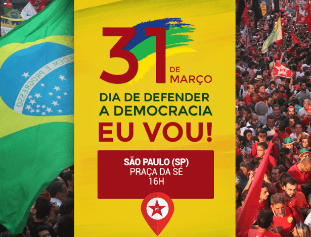 PT convoca militantes para os atos do dia 31