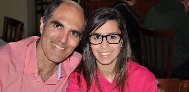 O operador de turismo Paulo Machado e sua filha, Catarina