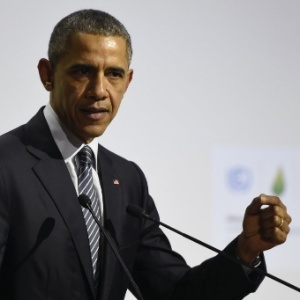 O presidente dos EUA, Barack Obama, discursa na abertura da Conferência do Clima da ONU, a COP-21