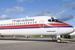 Um dos aviões da companhia italiana Meridiana