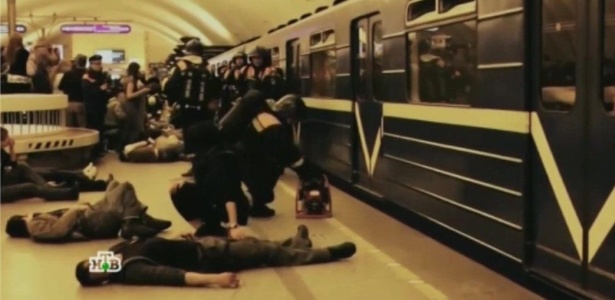 A TV russa recentemente mostrou imagens de um treinamento de defesa