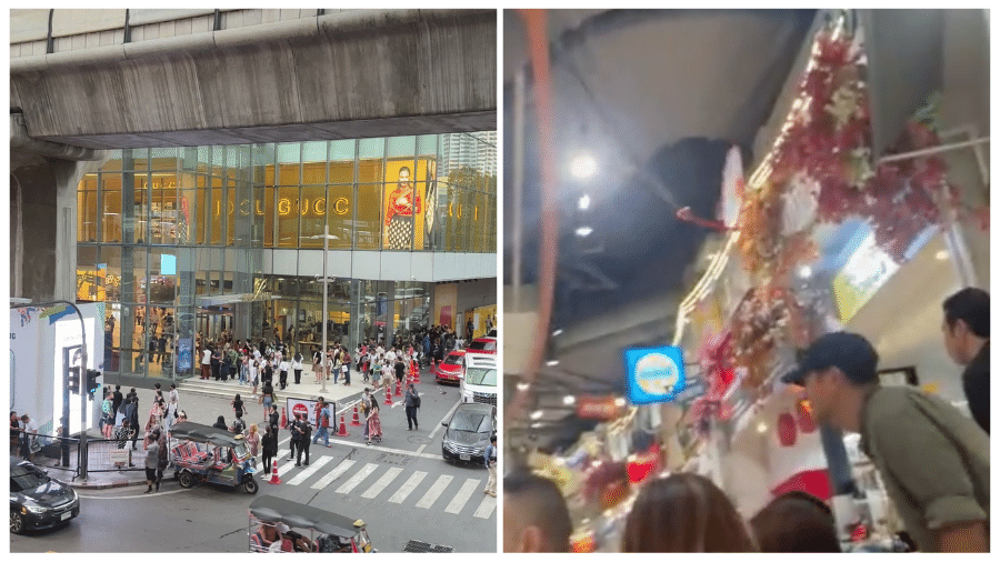 O tiroteio ocorreu em um shopping center de luxo em Bangkok, capital da Tailândia