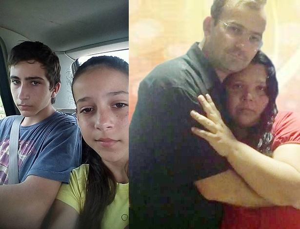 Os irmãos Thallysson, 17, e Natália Avante, 13, em foto do perfil dela no Facebook; à dir., o pai, Newton Avante, que também morreu em afogado em córrego em Bauru, no interior de São Paulo