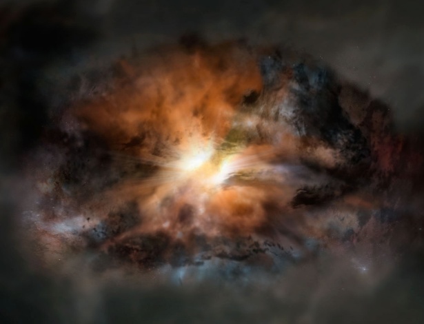 O quasar W2246-0526 está ejetando todo o gás existente em seu interior