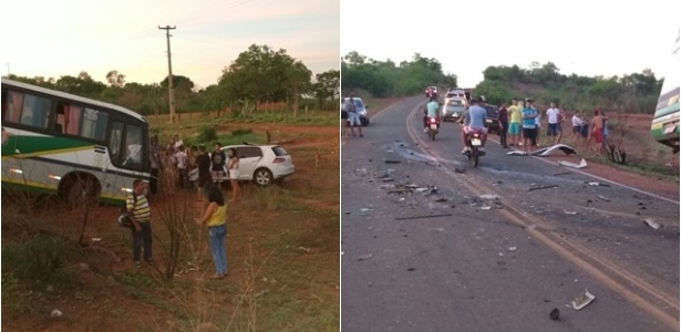 Carro de prefeito eleito de Santana do Piauí colidiu contra ônibus