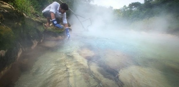 Paisagem com o vapor impressiona pela beleza