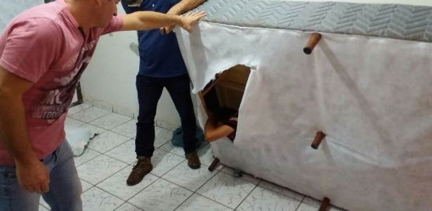 Policiais civis encontram foragido escondido dentro de uma cama box em Andradina (SP)