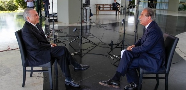 Temer concede entrevista ao jornalista Roberto D'Ávila no Palácio do Jaburu