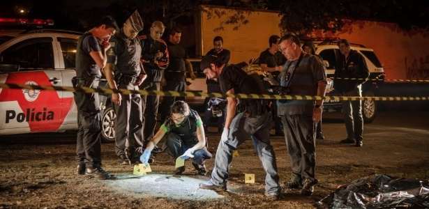 Cena de um dos crimes em Osasco, na Grande São Paulo