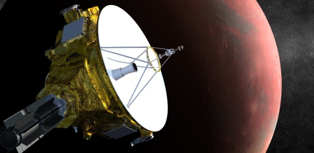 Concepção artística da sonda New Horizons, da Nasa