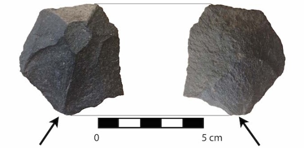 Ferramenta feita a partir de pedra encontrada no Chile com idade entre 15.000 e 16.000 anos - objeto foi utilizado para carpintaria