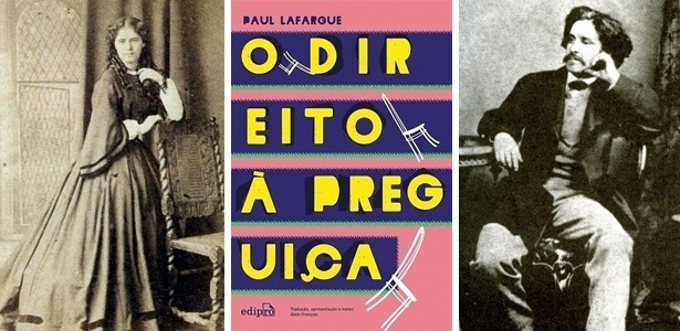 Laura (filha de Karl Marx), capa do livro reeditado e o autor, Paul Lafargue