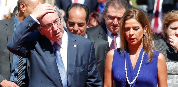 Eduardo Cunha e a mulher Cláudia Cruz, em Brasília