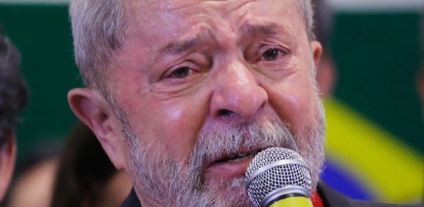 O ex-presidente Lula durante pronunciamento na semana passada, após ser denunciado