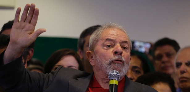 O ex-presidente Lula fez pronunciamento em hotel no centro de São Paulo