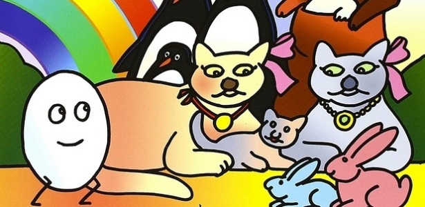 Alguns dos personagens do livro "Piccolo Uovo"