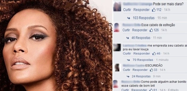 A atriz Taís Araújo sofreu uma série de insultos racistas em sua página no Facebook