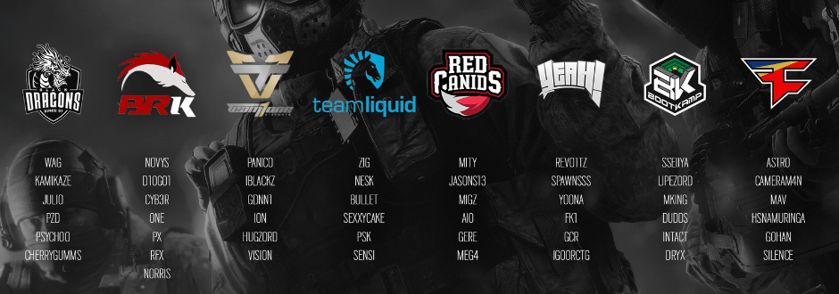 Conheça os times que irão competir no Brasileirão Rainbow Six 2018
