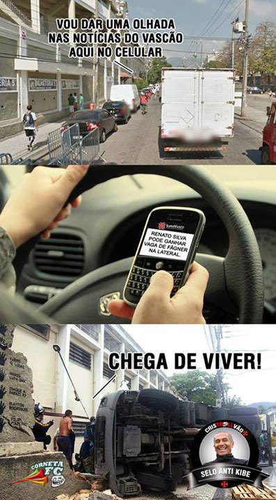 Má fase é assim: caminhão bate em São Januário e vira piada