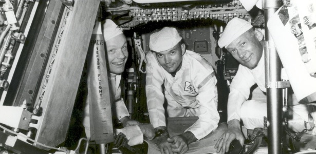 Estudo investigou as missões Apolo, realizadas entre as décadas de 1960 e 1970. Na imagem está a tripulação da Apollo 11, comandada por Neil Armstrong, em 1969