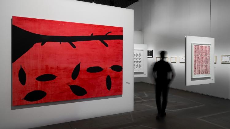 Obras expostas na mostra The Yanomami Struggle, que esteve este ano no The Shed, em Nova York (EUA).