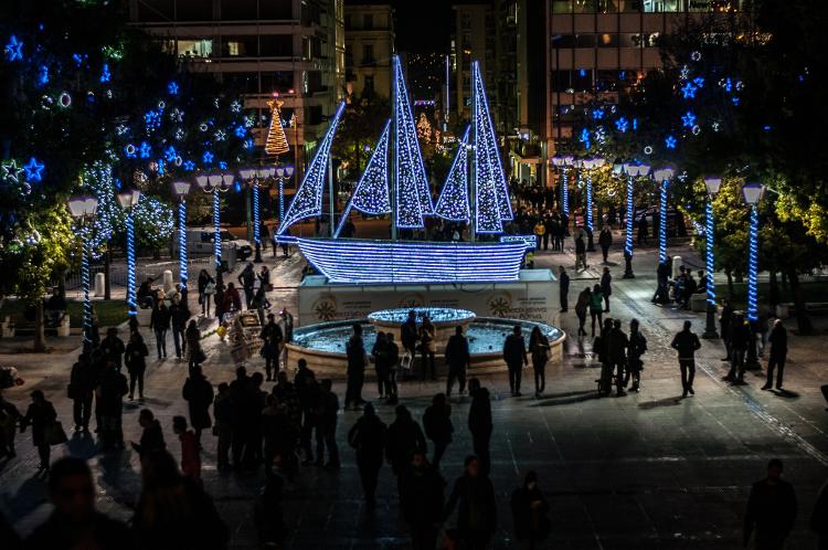 Natal em Atenas, na Grécia