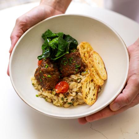 Baião com carne de panela, d