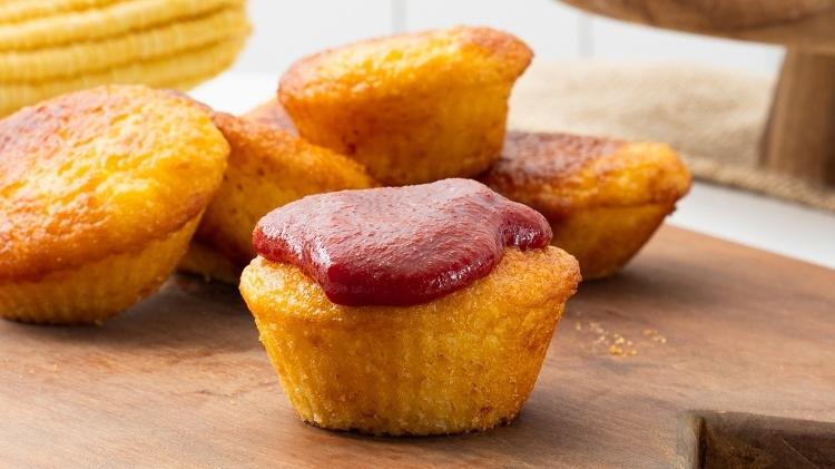 Muffin de milho com queijo