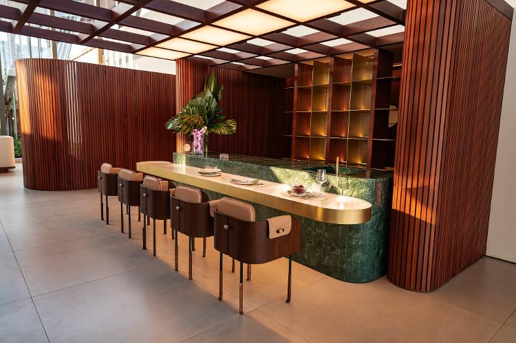 O bar do lounge - Reprodução/Terminal BTG Pactual