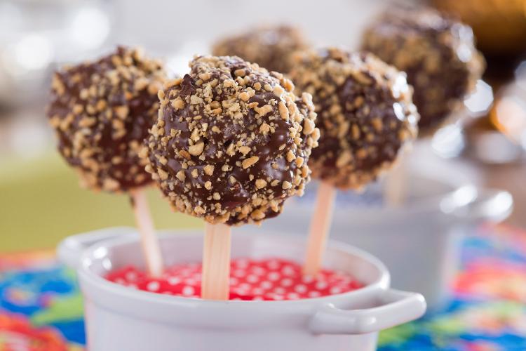 Pipoca do amor de chocolate