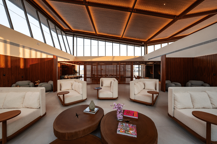 Lounge do terminal VIP - Reprodução/Terminal BTG Pactual