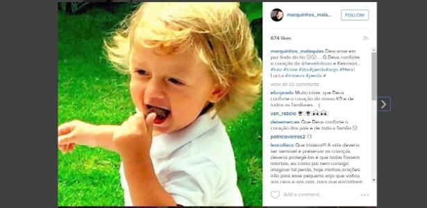 Empresário de Keirrison lamenta a morte do filho do atacante, Henri Lucca Buss Carneiro, de 2 anos