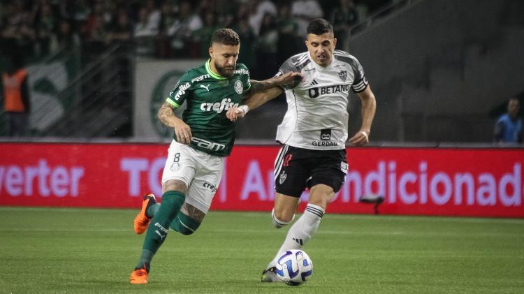 Zé Rafael em ação durante Palmeiras x Atlético-MG, partida das oitavas da Libertadores