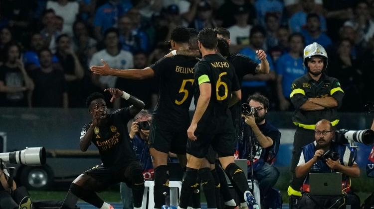 Champions: Real Madrid vence o Napoli de virada com gol de Vini Jr. -  Placar - O futebol sem barreiras para você