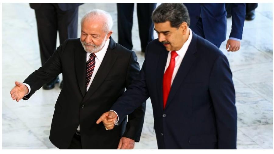 Lula e Maduro, durante encontro no Planalto Lula e Maduro, durante encontro no Planalto