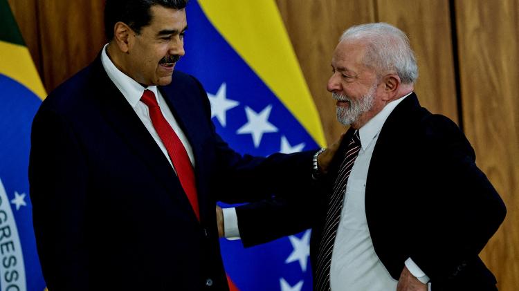 Lula e Maduro em visita do venezuelano a Bras&iacute;lia em julho