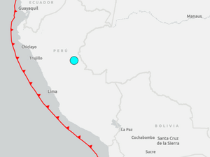 Terremoto de 5,6 é registrado no Peru, perto da fronteira com o Brasil