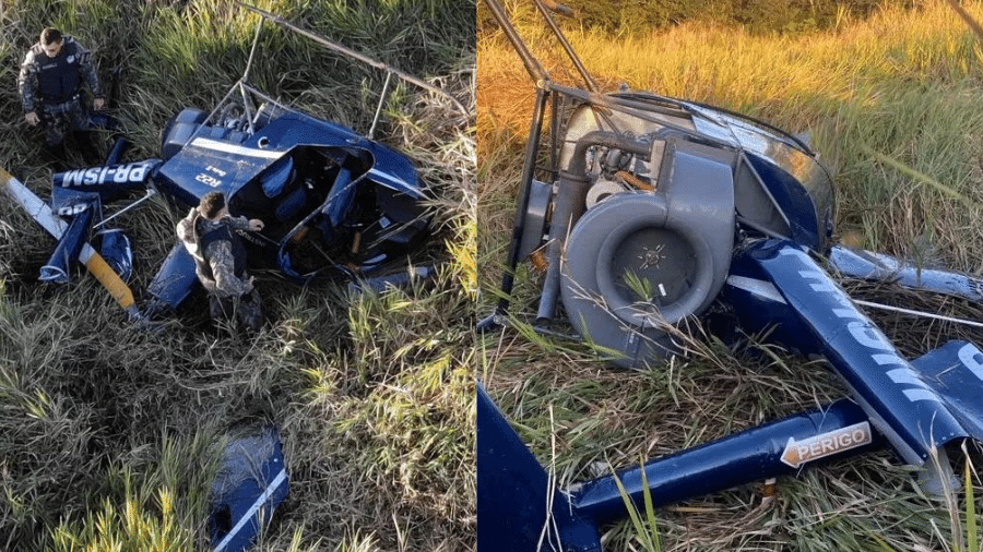 Aeronave ficou completamente destruída