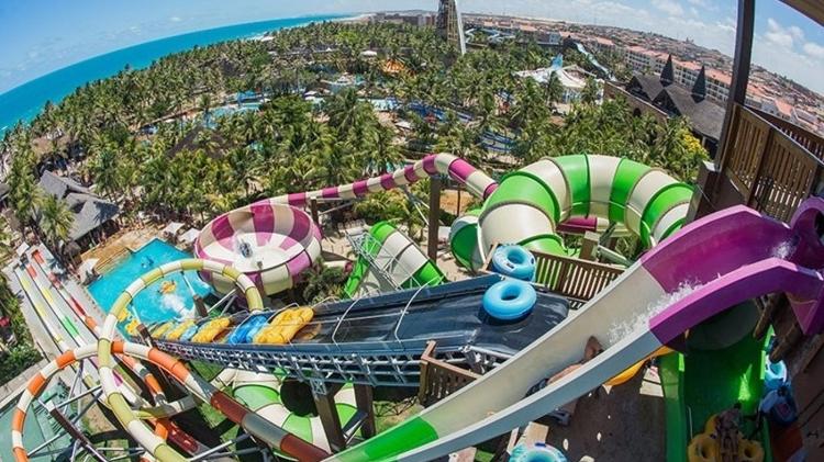 Visão aérea do Beach Park, em Aquiraz, na Grande Fortaleza (CE)