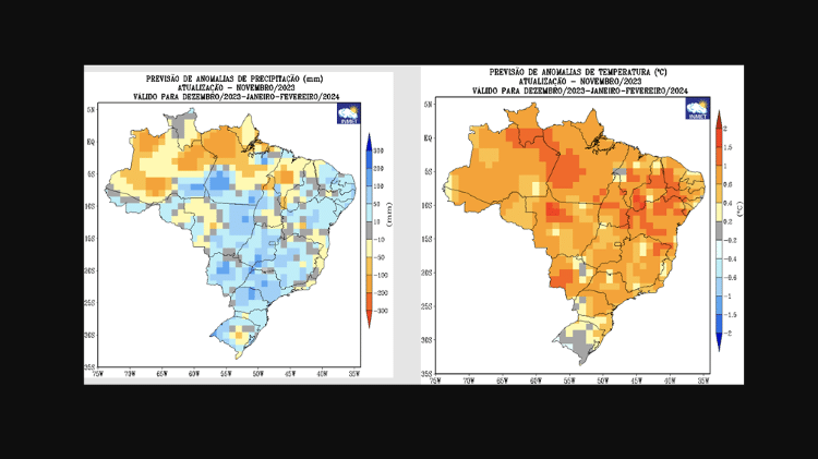 Verão 2023 - previsão geral para o Brasil