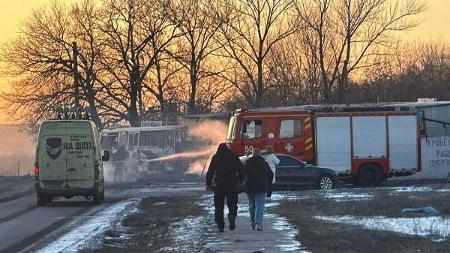 STATE EMERGENCY SERVICE OF UKRAINE IN DNIPROPETROVSK REGION/Handout via REUTERS
