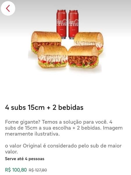 Cardápio da Subway atualizado em 2023 